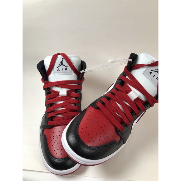 Jordan Shoes - Nike Women's Air Jordan 1 Mid Alternate Bred Toe Size 7